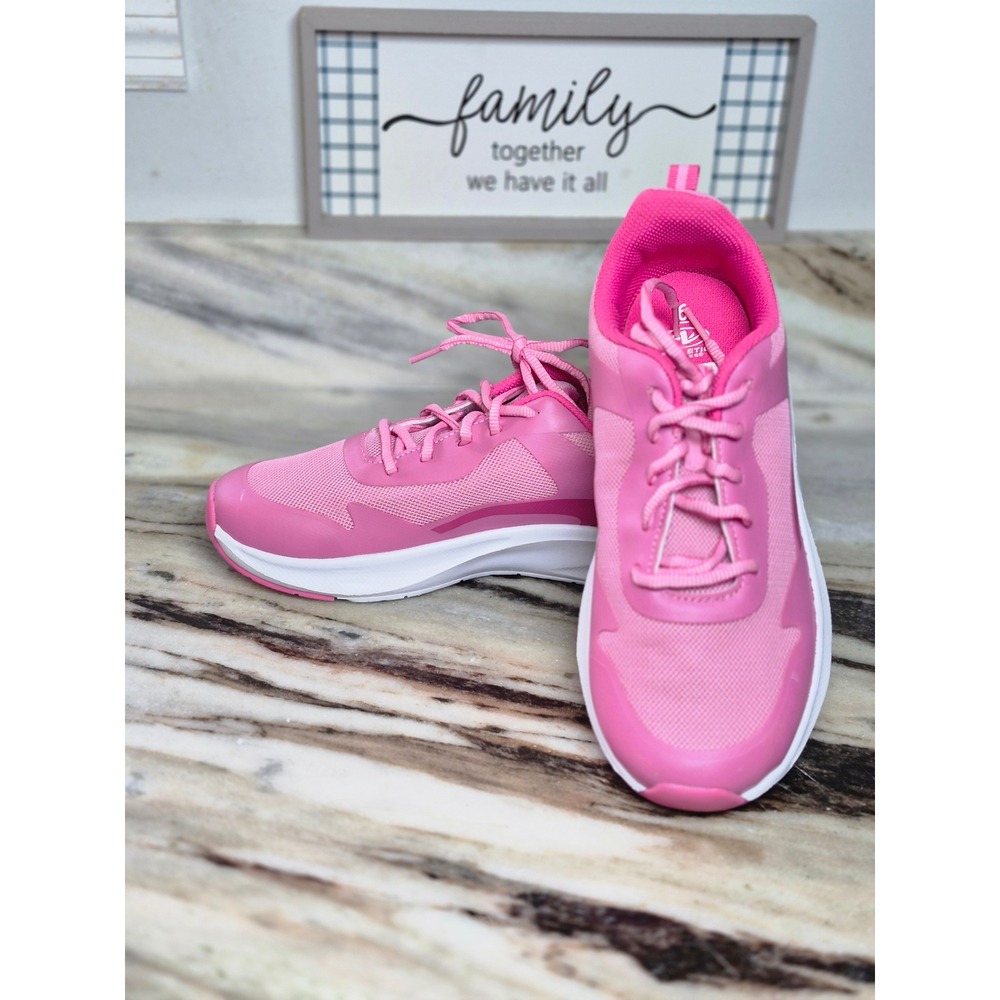 Athletic Works Womens Pink Mesh Running Walking Sneakers Size 6